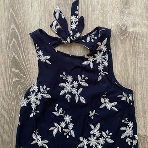 Blue floral dress